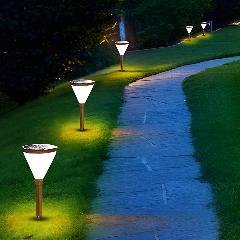Eco-Efficient Cone-Shaped Solar Path Light Modern LED Outdoor Lighting