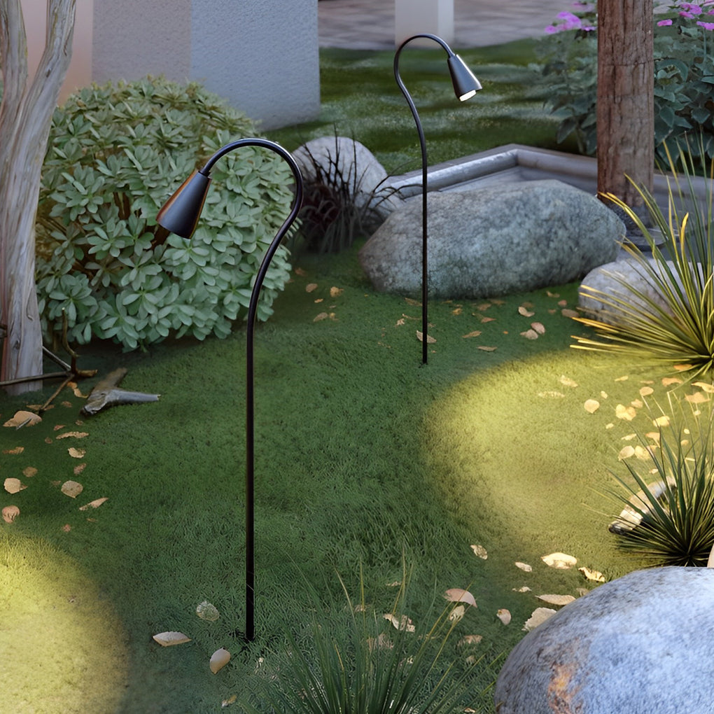 Arched Gooseneck Pathway Lights Waterproof LED COB Outdoor Lighting