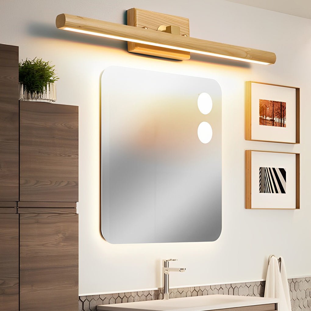 [Open-Box] 15''/23''/35'' Bathroom Vanity Light with Rotatable Wood LED Fixture