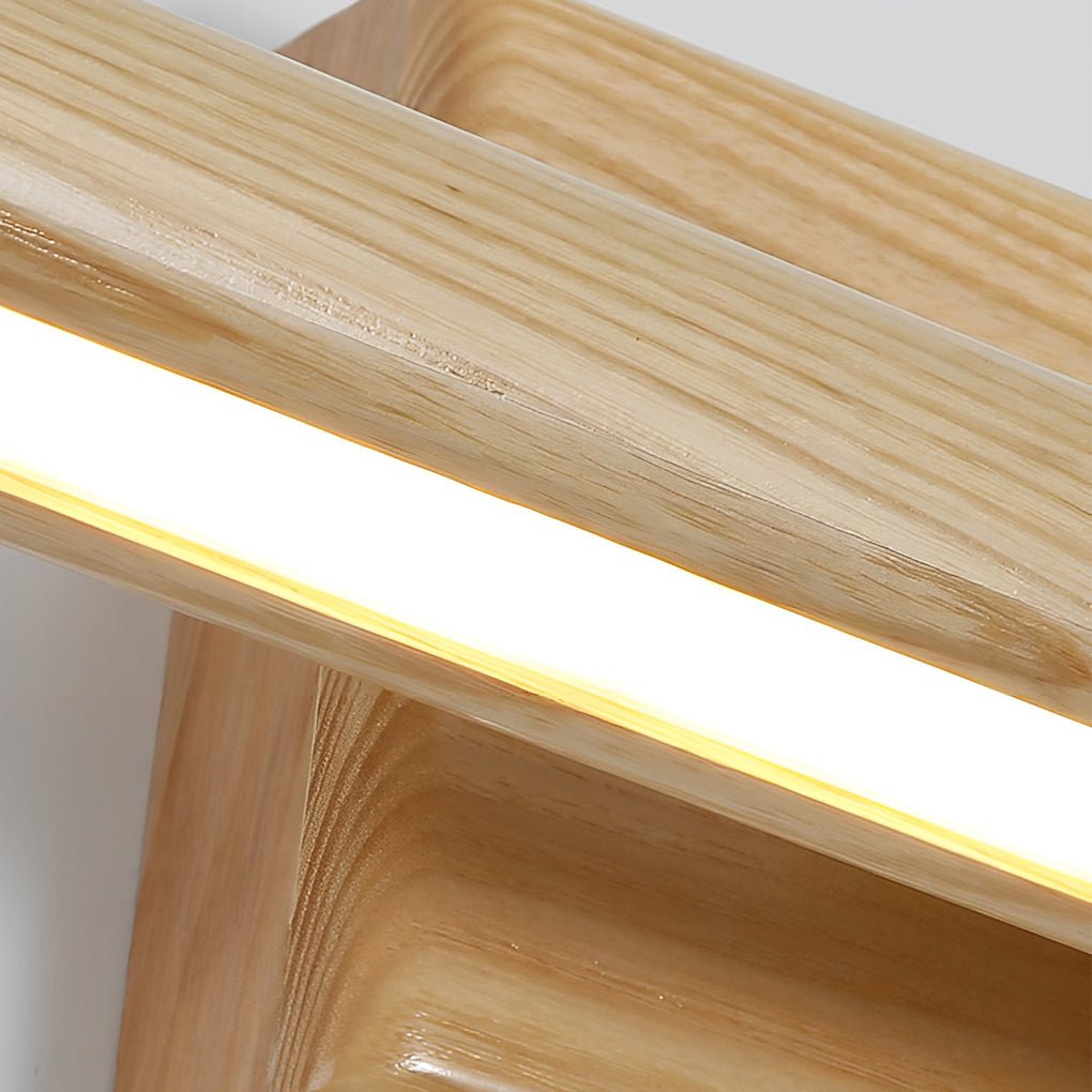 [Open-Box] 15''/23''/35'' Bathroom Vanity Light with Rotatable Wood LED Fixture
