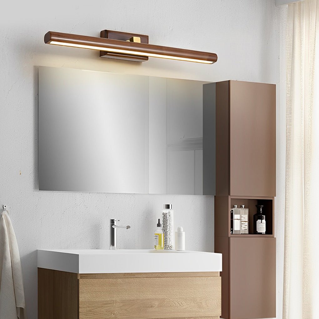 [Open-Box] 15''/23''/35'' Bathroom Vanity Light with Rotatable Wood LED Fixture