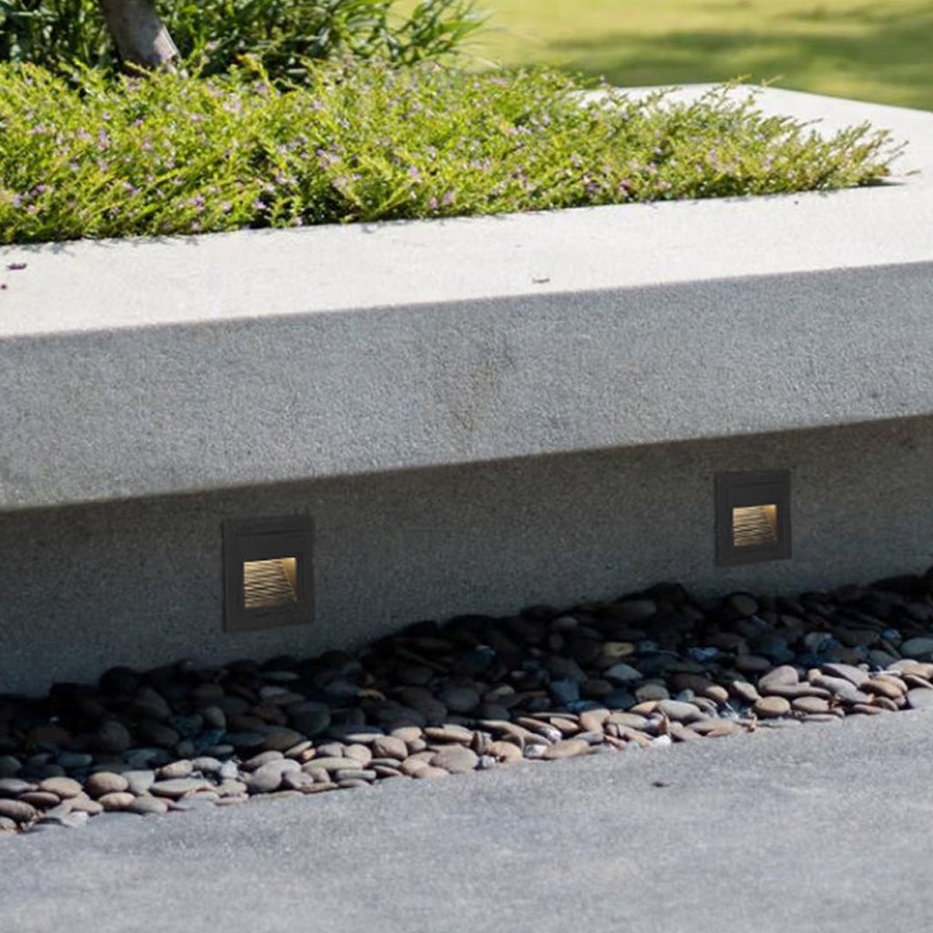 Geometric LED Outdoor Step Lights Minimalist Style