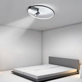 16'' Round Dimmable Adjustable Flush Mount Light with Spotlights Track Lights