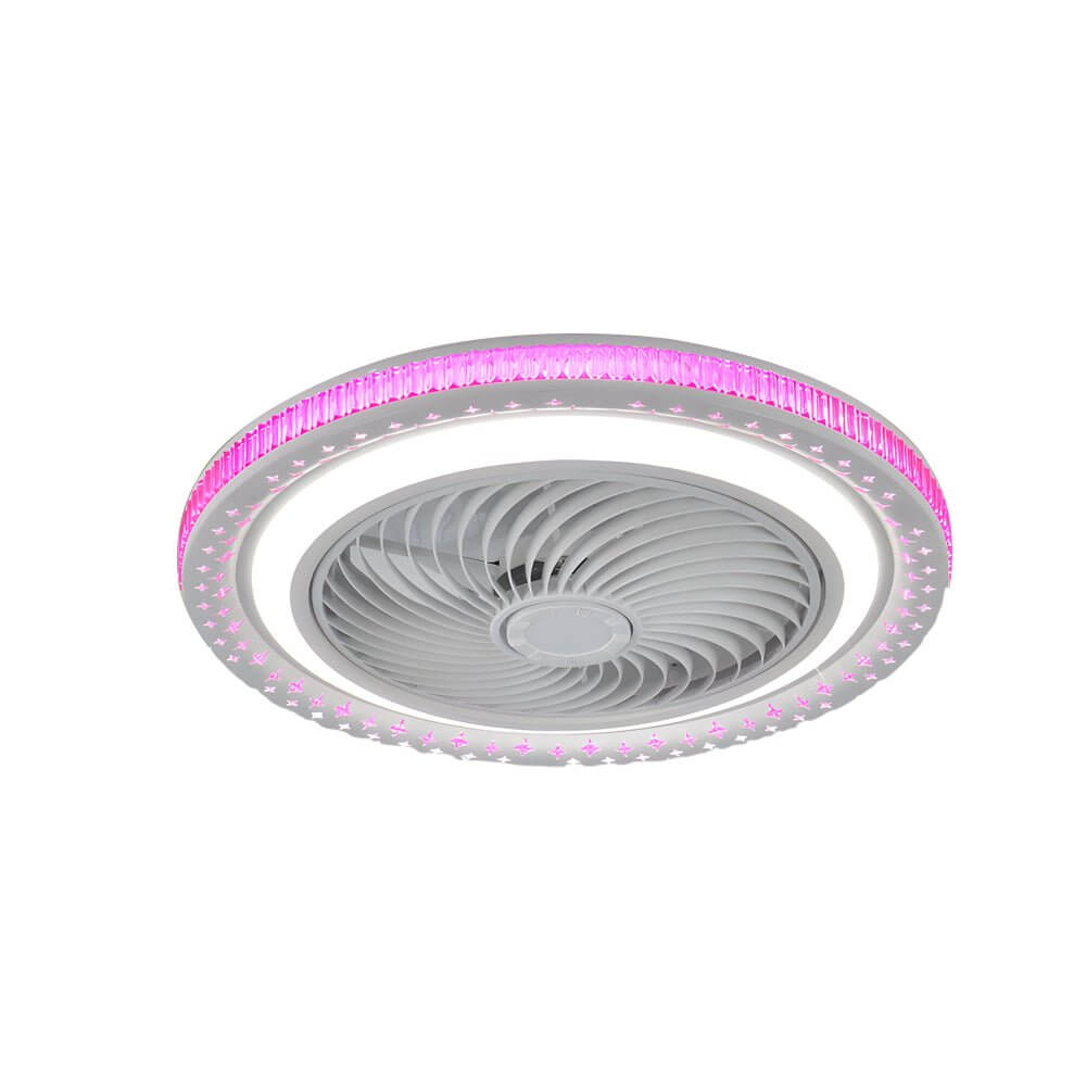 19.7" Bladeless Ceiling Fan with LED Light and Remote