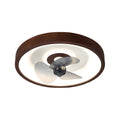 19.7-in Walnut 6-Speed Flush Mount Ceiling Fans With LED Light and Remote