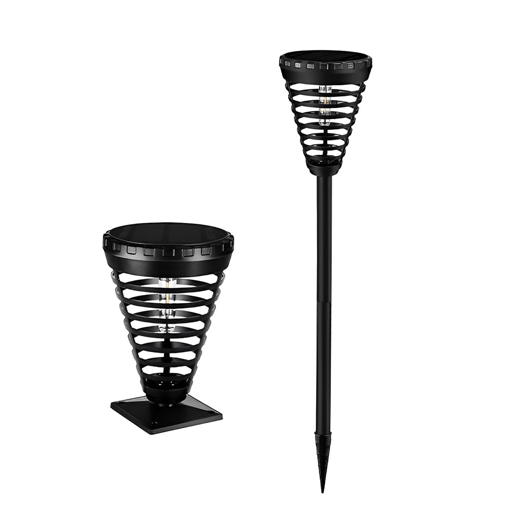 Open Multi-Ring Cone Shape Solar LED Garden Pathway Lights