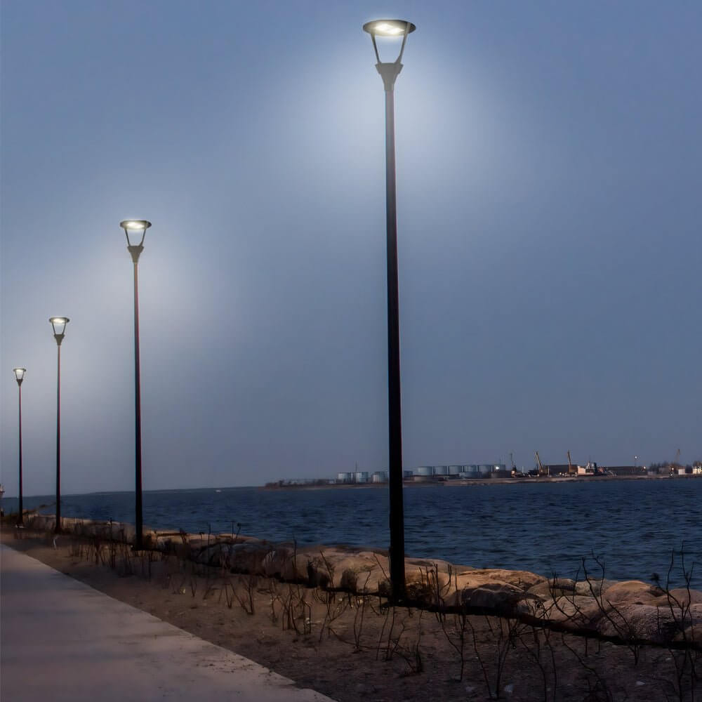 21-inch Black Post Top LED Light Fixture - No Included Lamp Post