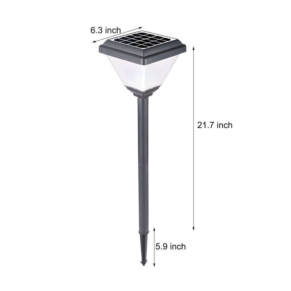 27.6-Inch H Modern Black LED Solar Pathway Post Light