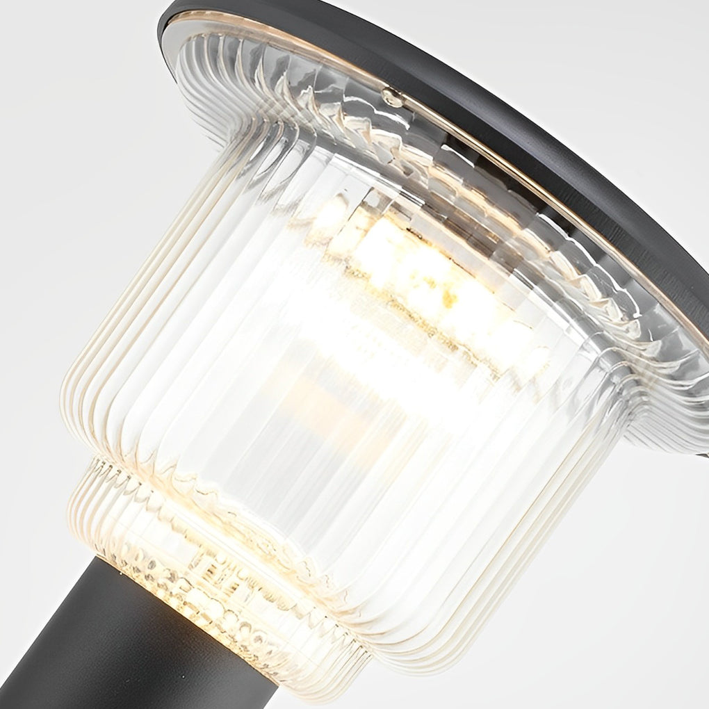 Modern Matte Black Solar LED Adjustable Brightness Outdoor Pathway Lighting