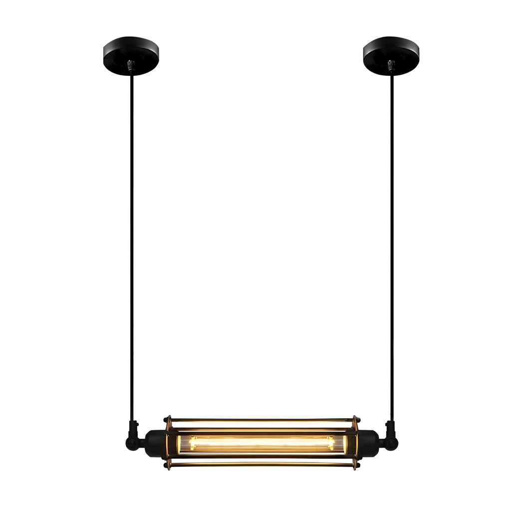 [Open-Box]Retro Iron Energy-saving LED Black Industrial Style Pendant Light Fixture