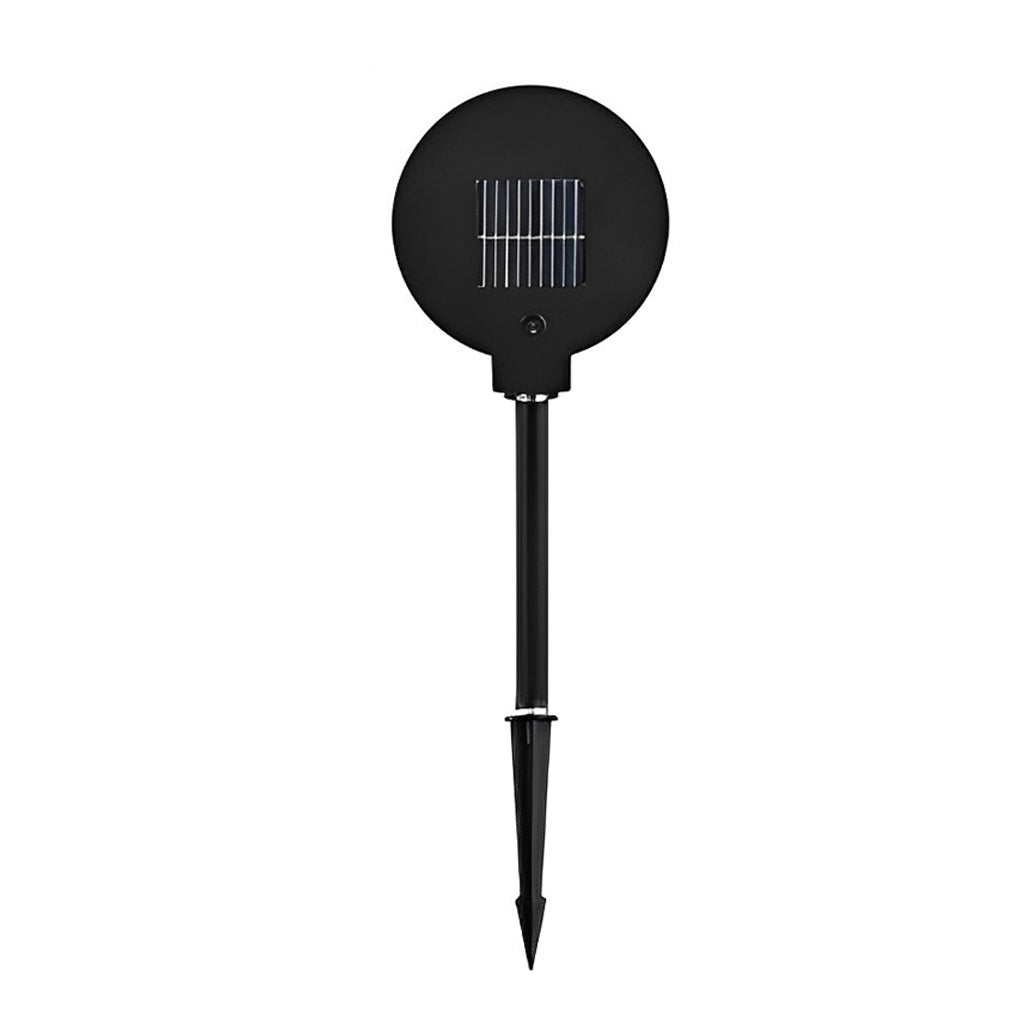 Modern Circular Black Solar LED Lawn Light