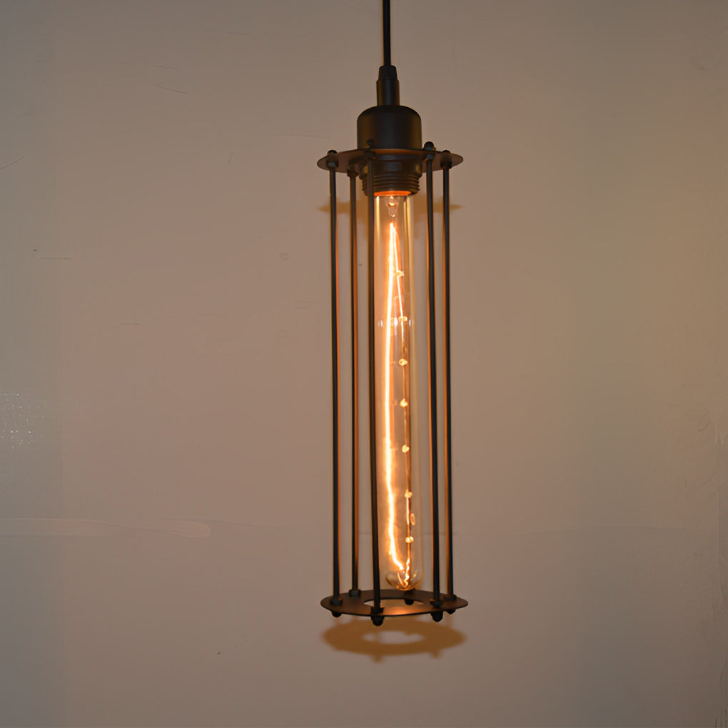 [Open-Box]Retro Iron Energy-saving LED Black Industrial Style Pendant Light Fixture