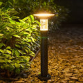 Solar Path Lights with Innovative Round Top Disk Down Lighting and Bubble Design