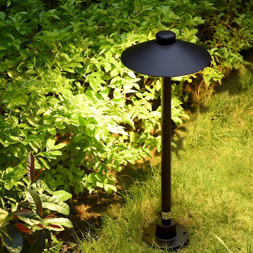 Modern Mushroom-Shaped Outdoor Path Lights LED 7W Black Lighting