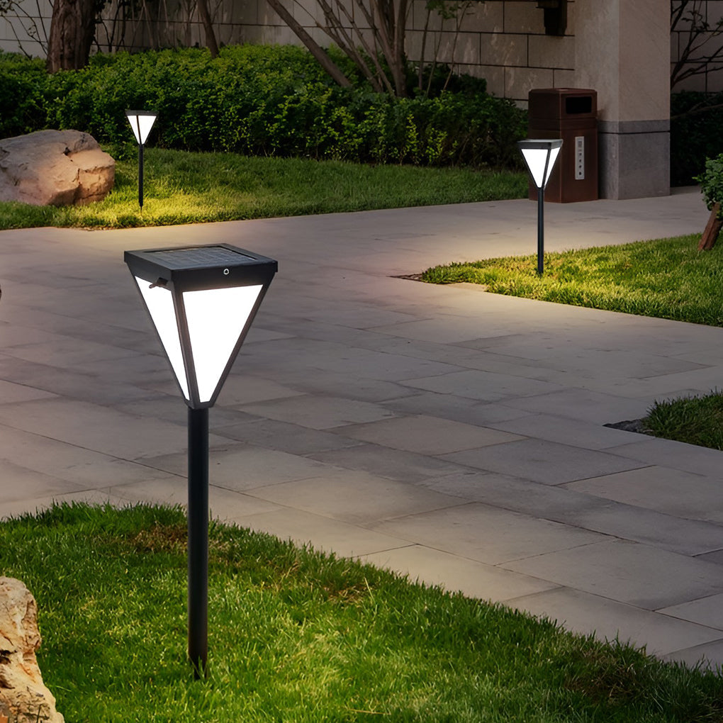Sleek Solar LED 2.6W Pathway Post Light Outdoor Waterproof Lighting