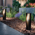 Geometric Black Cage Solar LED Pathway Lights