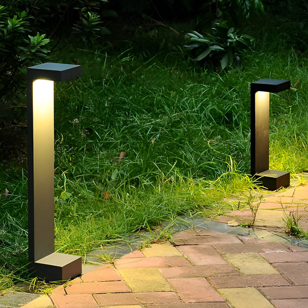 Contemporary Rectangular COB Pathway Lights Waterproof Outdoor Garden Illumination