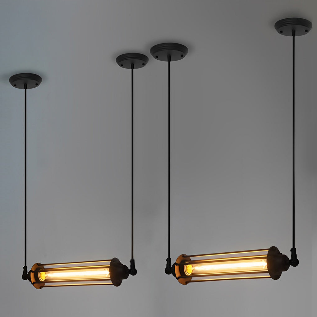 [Open-Box]Retro Iron Energy-saving LED Black Industrial Style Pendant Light Fixture