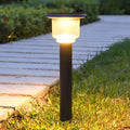 Modern Matte Black Solar LED Adjustable Brightness Outdoor Pathway Lighting