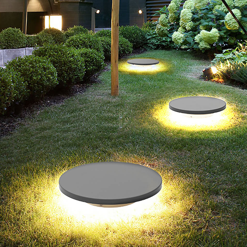 Halo Bottom-Emitting LED Ground Solar Lights Durable & Elegant for Outdoors
