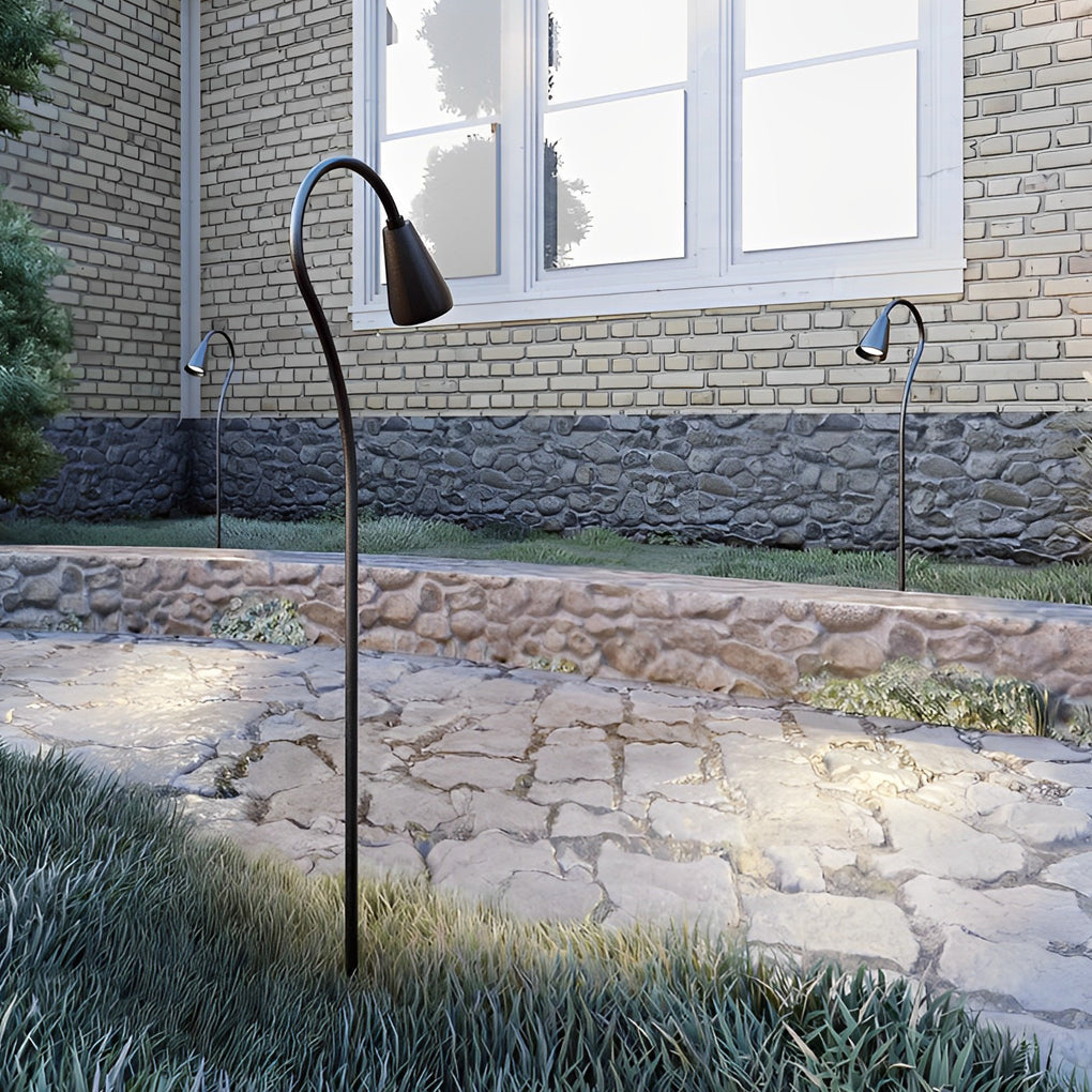 Arched Gooseneck Pathway Lights Waterproof LED COB Outdoor Lighting