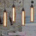 [Open-Box]Retro Iron Energy-saving LED Black Industrial Style Pendant Light Fixture