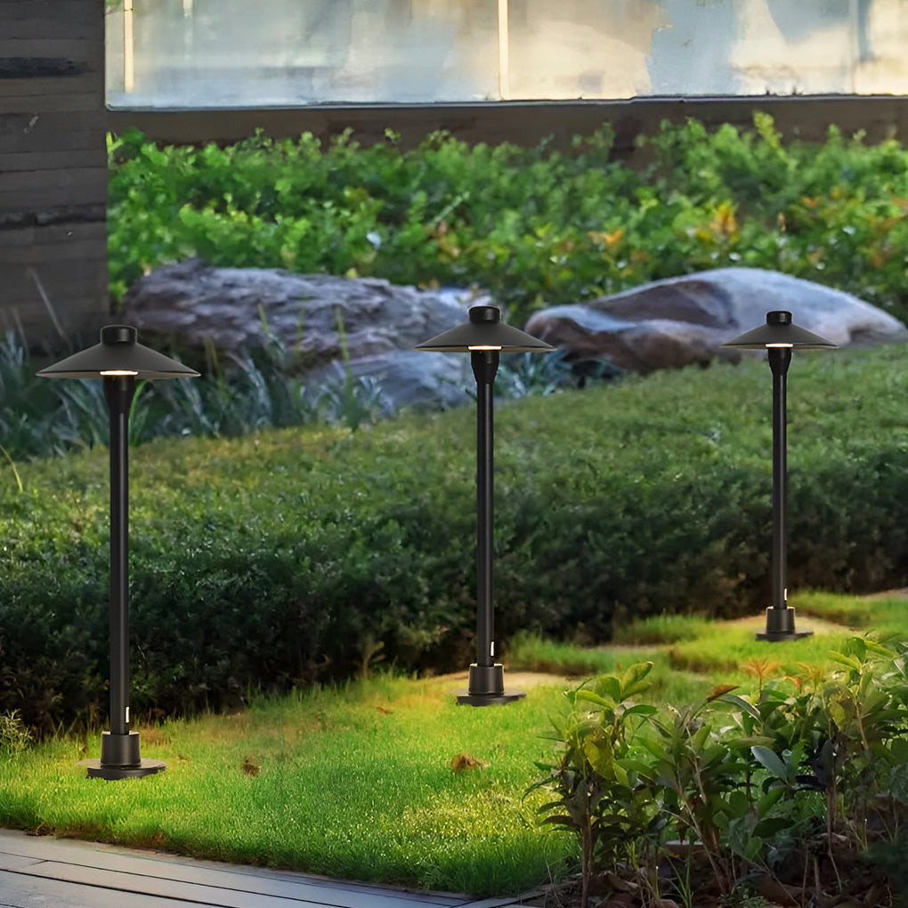 Modern Mushroom-Shaped Outdoor Path Lights LED 7W Black Lighting