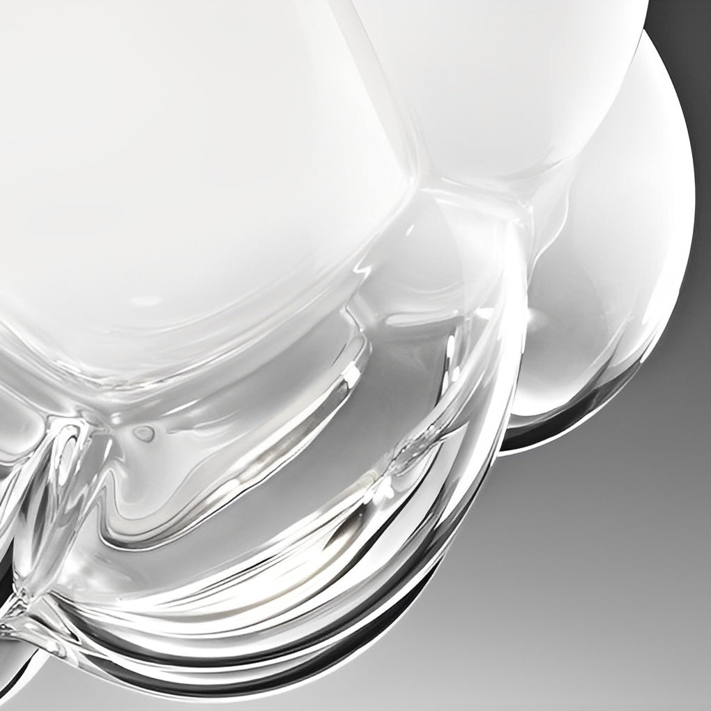 Creative Round Glass Clouds Shaped LED White Modern Chandelier Pendant Light