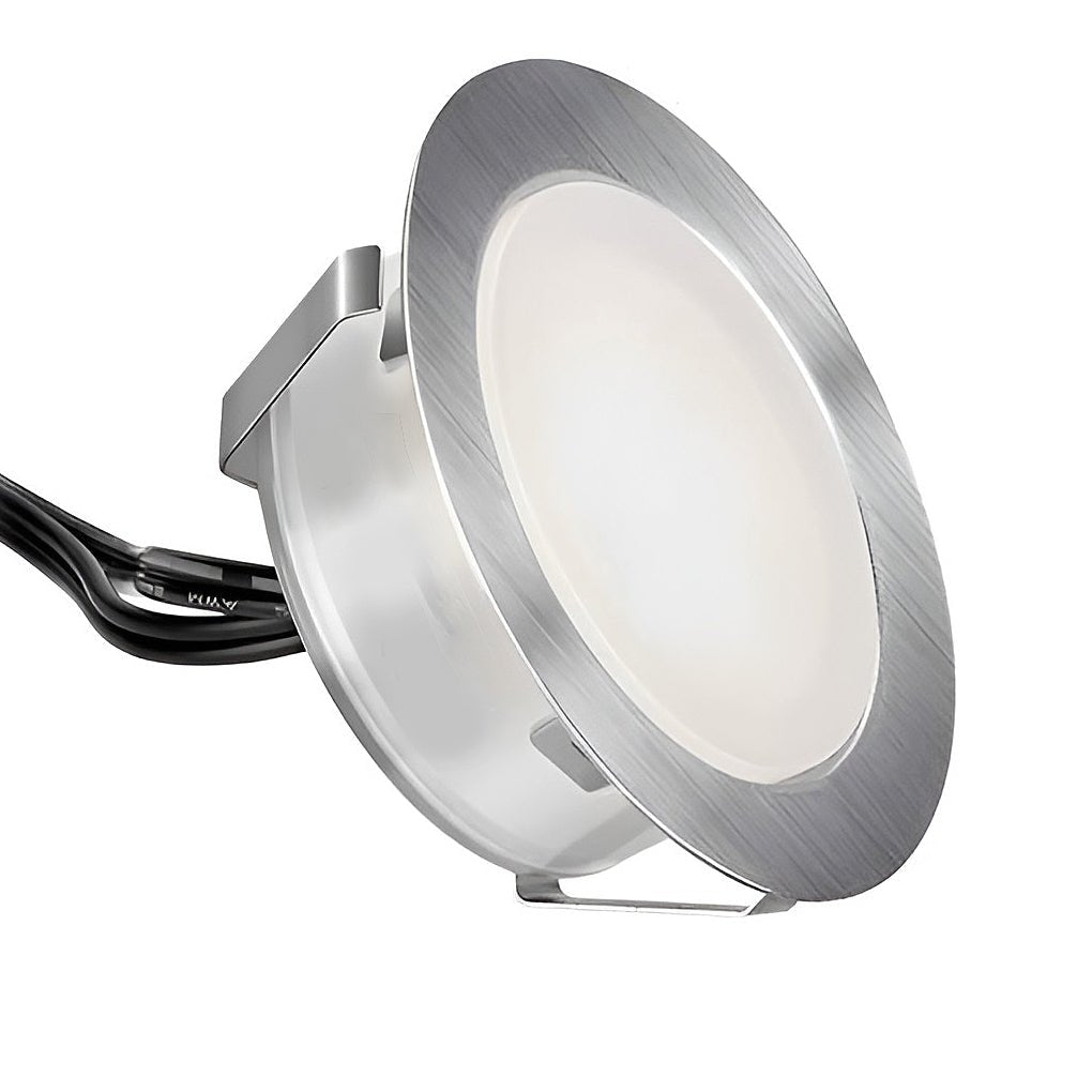 Lux Bright White Stainless Steel 1.5W LED In-Ground Well Lights for Decks and Steps