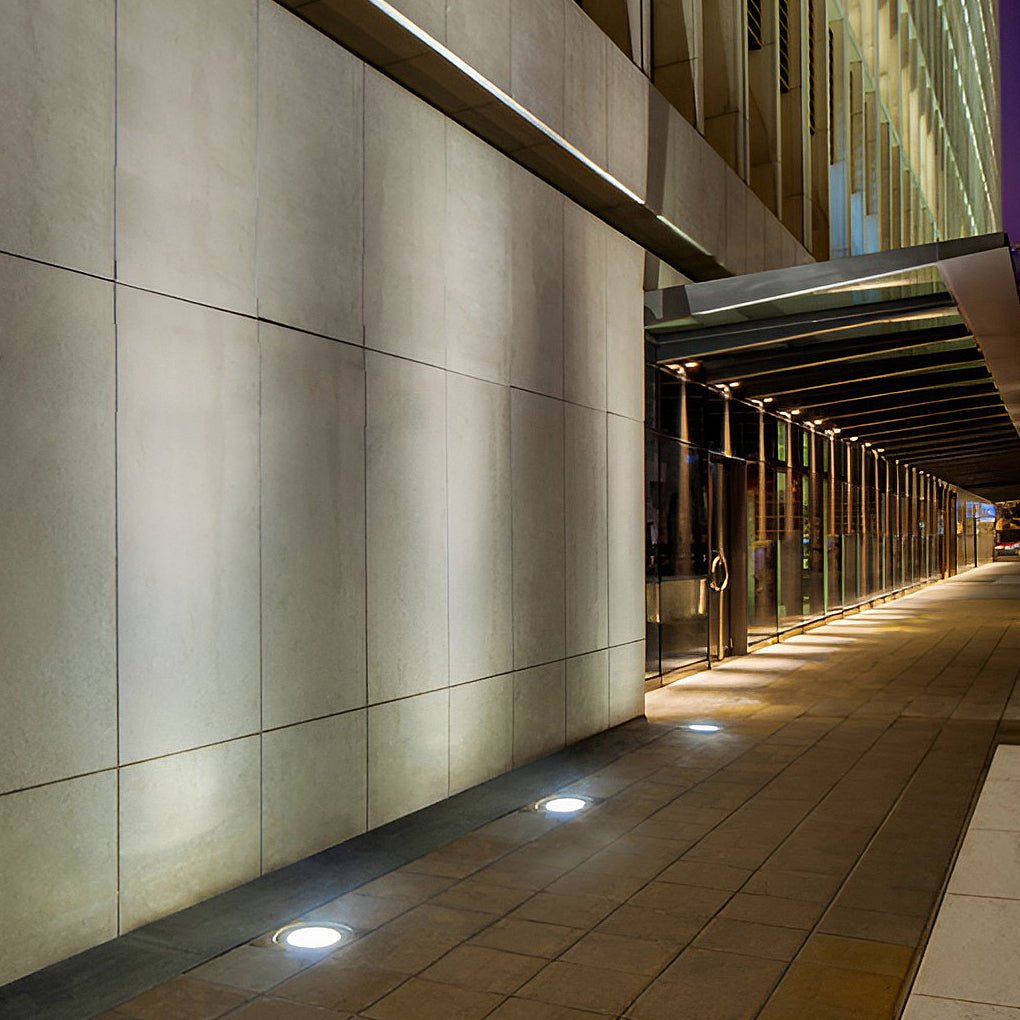 Lux Bright White Stainless Steel 1.5W LED In-Ground Well Lights for Decks and Steps