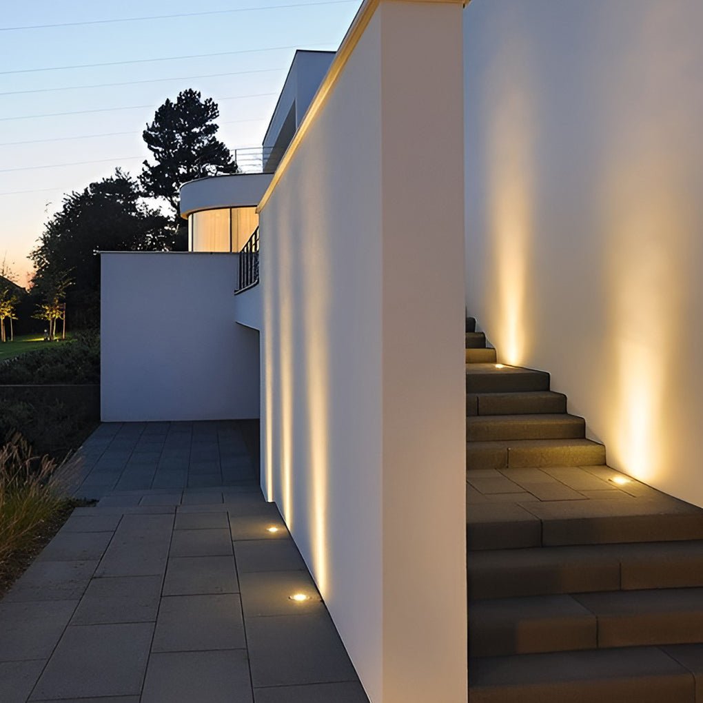 Eco-Friendly Radiance 8-Piece LED Solar Step Inground Lighting Set for Outdoor