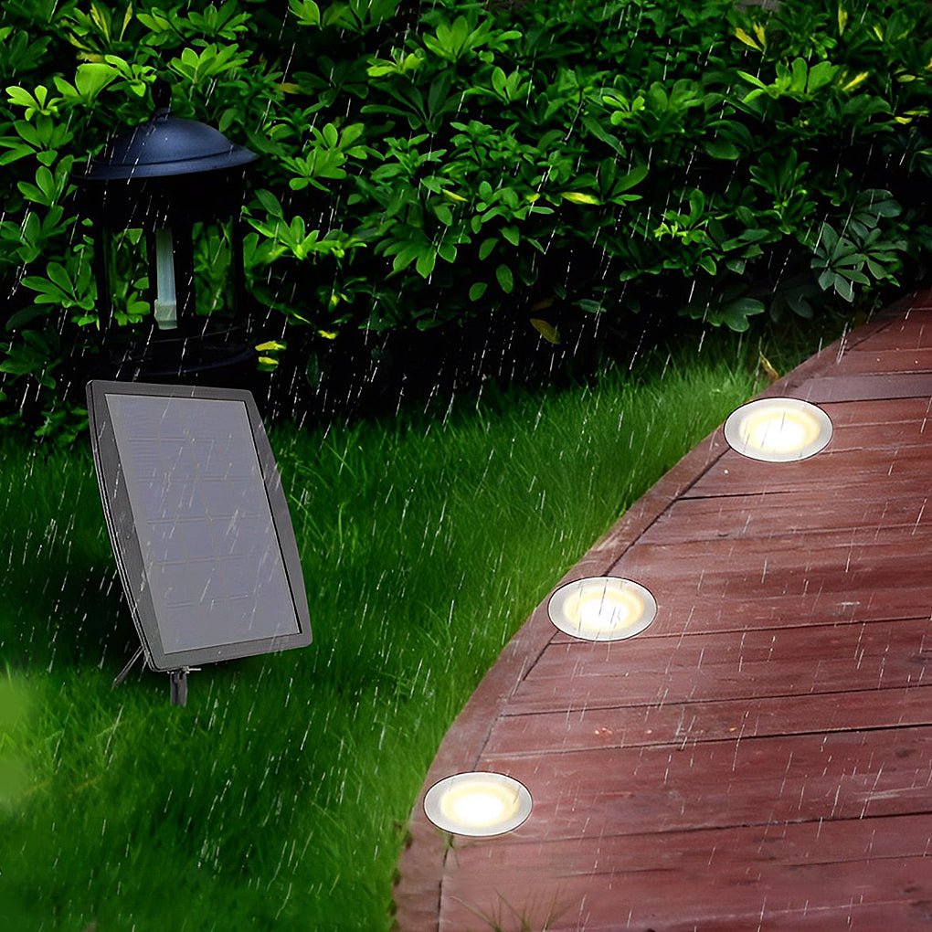 Eco-Friendly Radiance 8-Piece LED Solar Step Inground Lighting Set for Outdoor