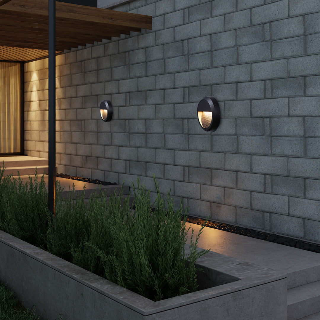 Geometric LED Outdoor Step Lights Minimalist Style
