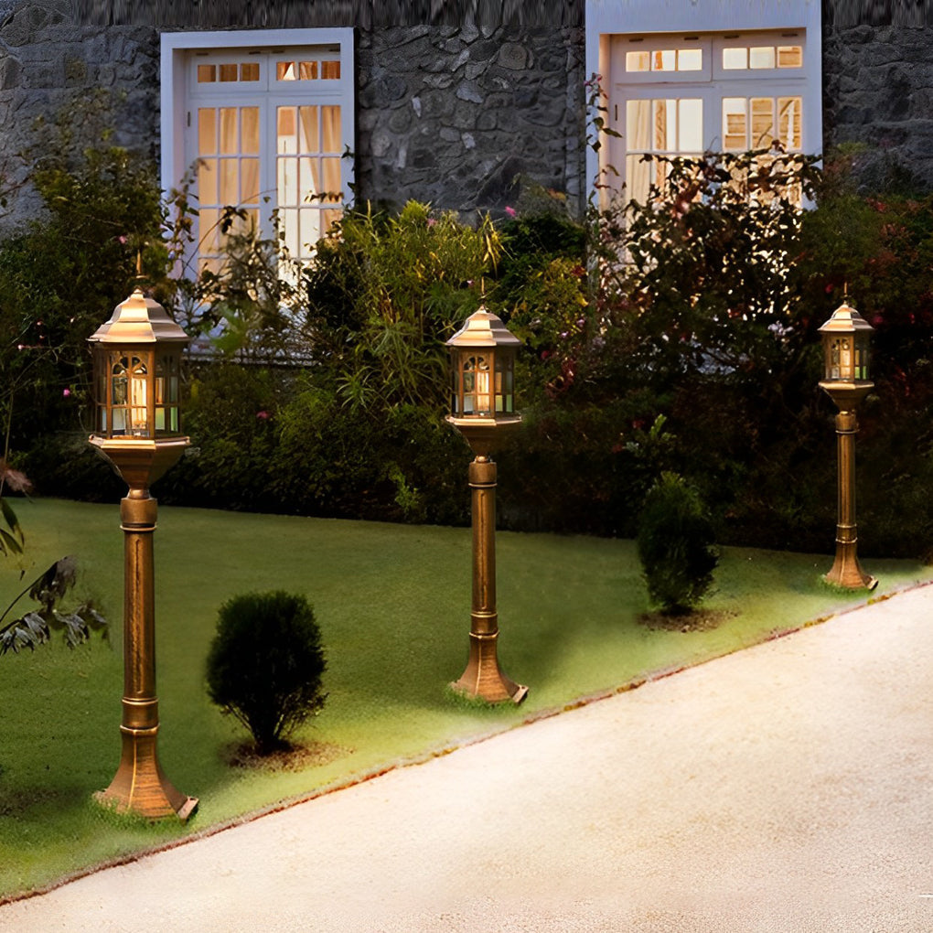 Elegant Slim Post LED Outdoor Post Lights Black/Bronze Pathway Lamps