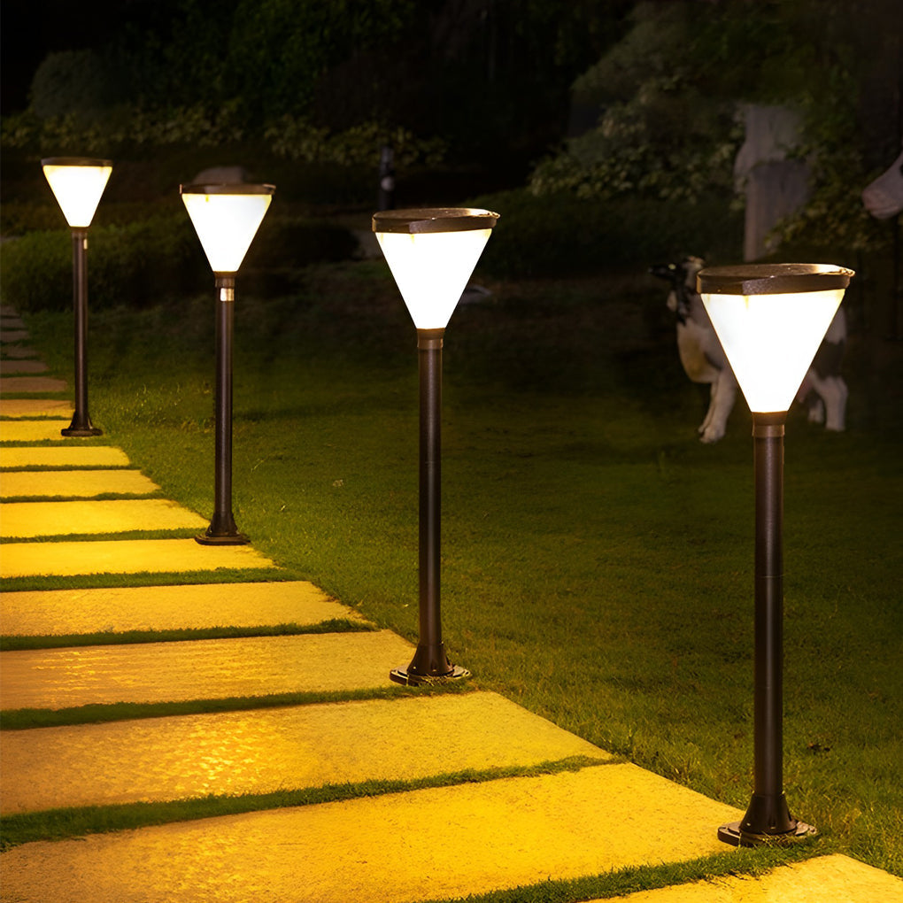 Eco-Efficient Cone-Shaped Solar Path Light Modern LED Outdoor Lighting