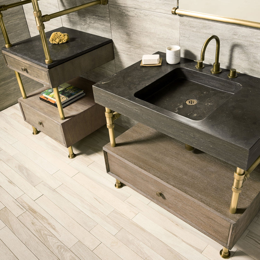 Terra Bath Sink with Elemental Classic Drawer Vanity & Storage