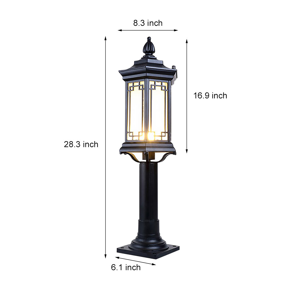 Traditional Asian-Inspired LED Pathway Lights Rhombus Shape for Villa Gardens