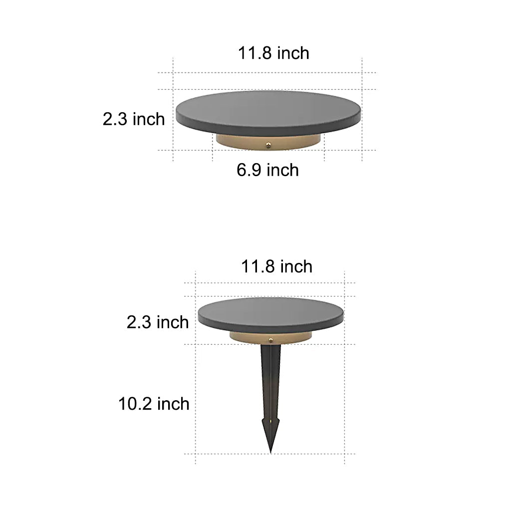 Halo Bottom-Emitting LED Ground Solar Lights Durable & Elegant for Outdoors
