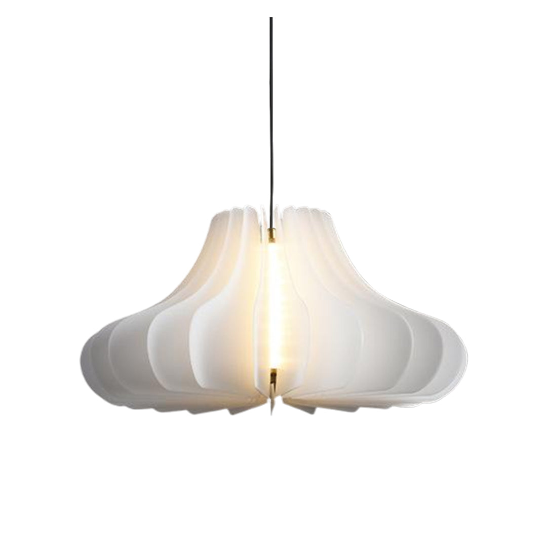 White Shade Pendant Light Nordic Cream Style PE Material LED Light