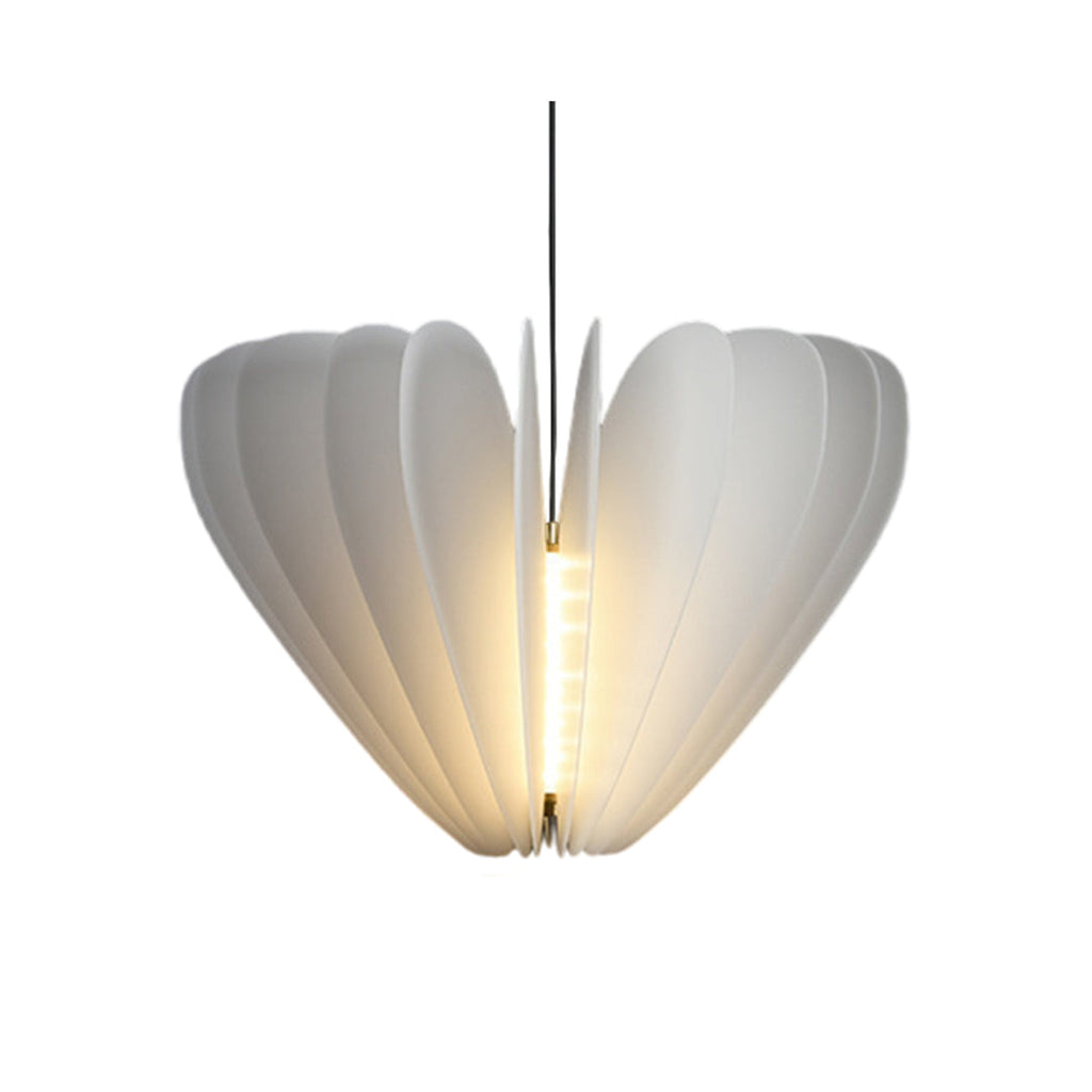 White Shade Pendant Light Nordic Cream Style PE Material LED Light