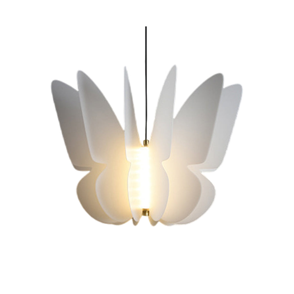 White Shade Pendant Light Nordic Cream Style PE Material LED Light