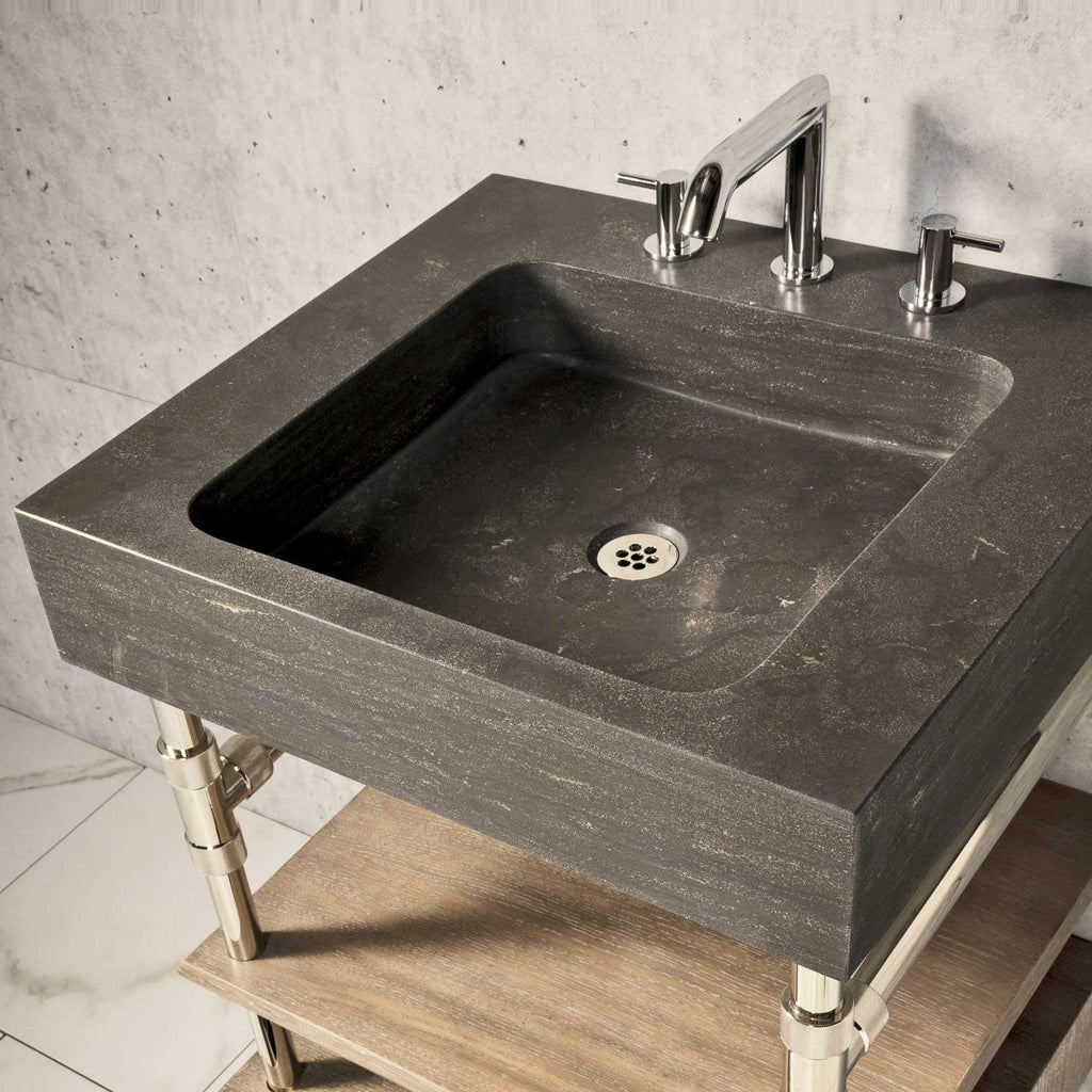 Terra Bath Sink paired with Elemental Classic Console Vanity