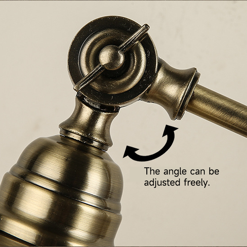 20'' Antique Metallic LED Desk Lamp with Adjustable Gooseneck for Task Lighting