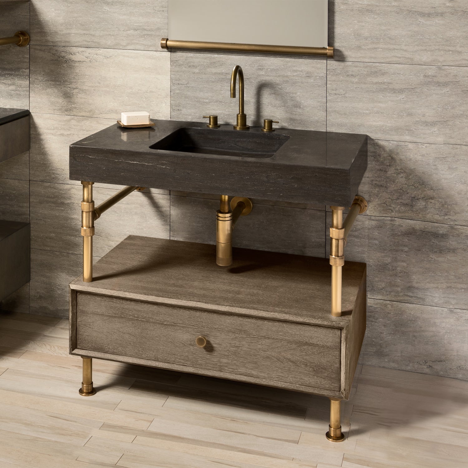 Terra Bath Sink with Elemental Classic Drawer Vanity