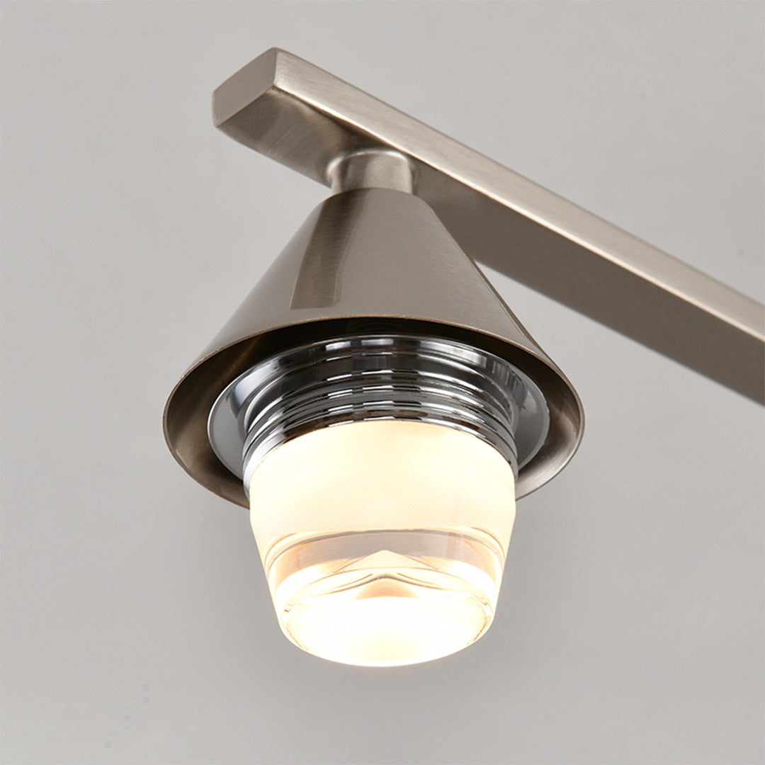 Sputnik Mid Century Semi-Flush Mount Lighting Silver Metal Ceiling Light