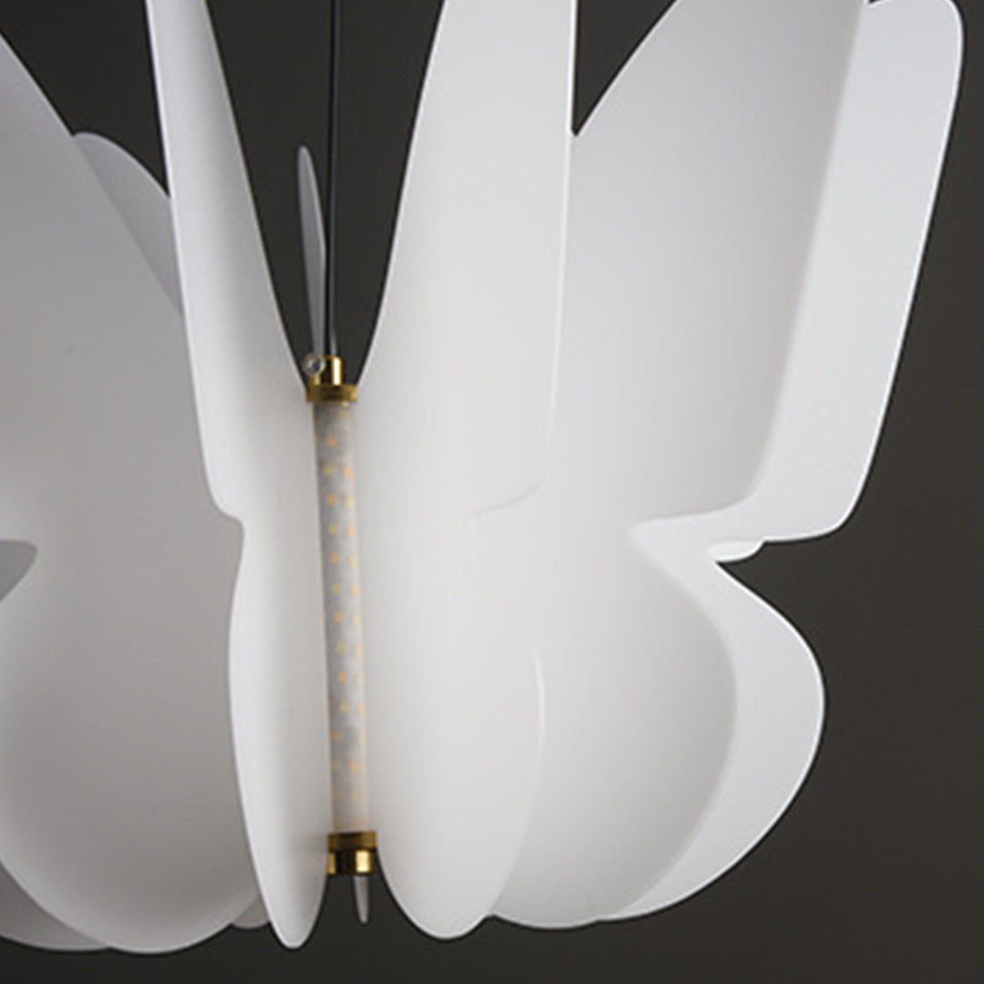 White Shade Pendant Light Nordic Cream Style PE Material LED Light