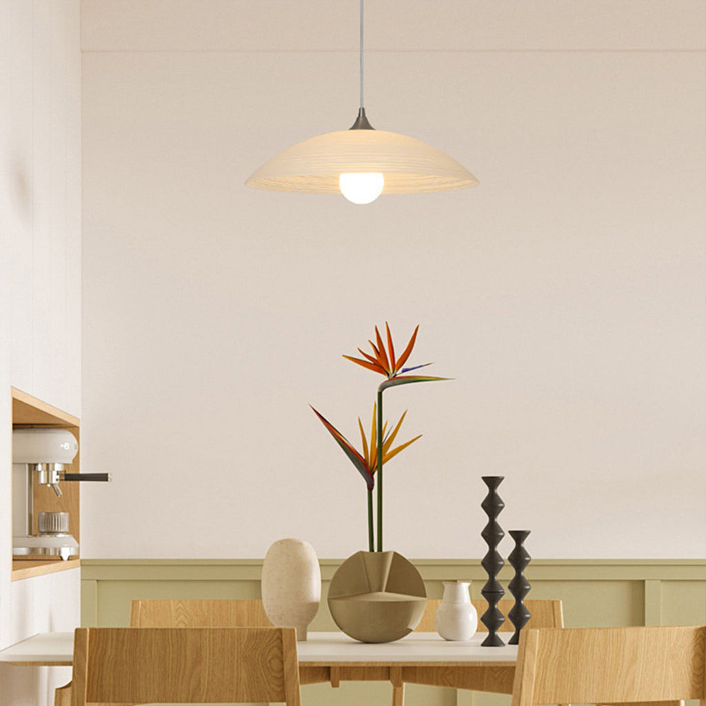 Japanese Style Pendant Light Retro Water Pattern Glass Light