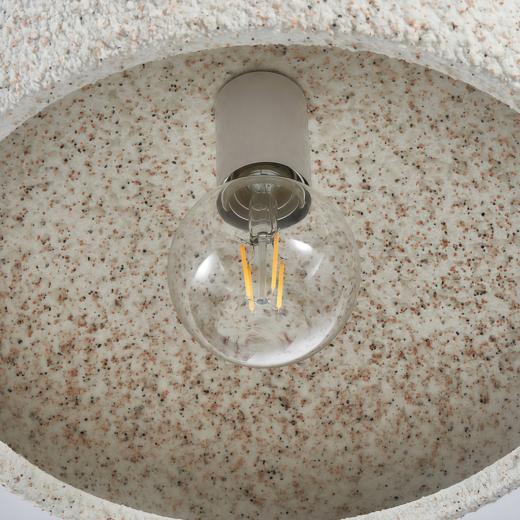 White Semi Flush Ceiling Lights Wabi-Sabi Ambient Ceiling Lamp