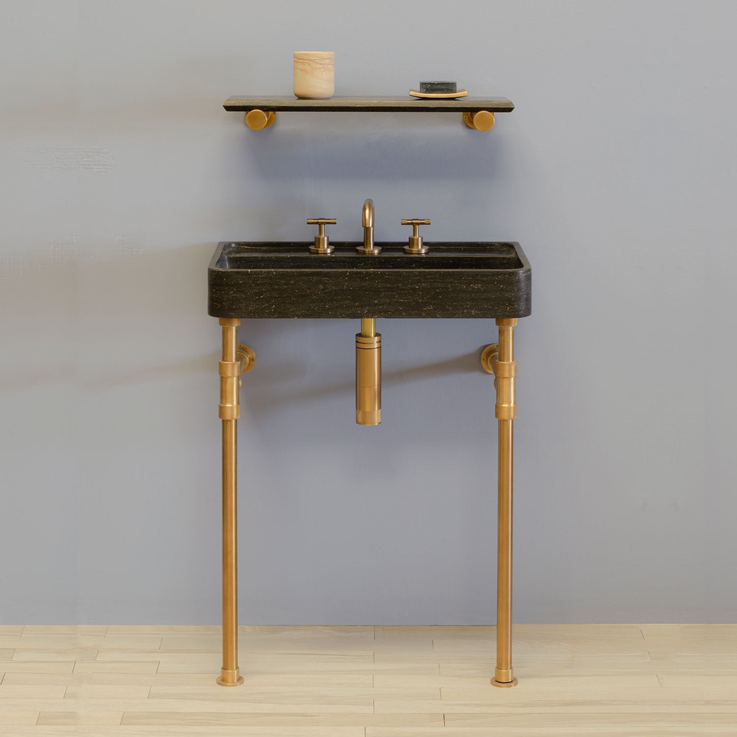 Lumbre Sink paired with Elemental Classic Lumbre Vanity Legs