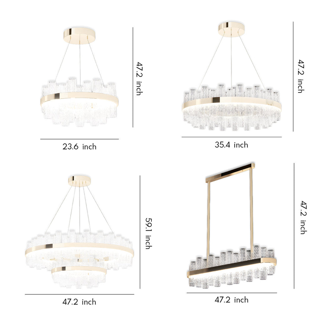 Modern LED Lighting Chandelier Crackled Glass Ceiling Light